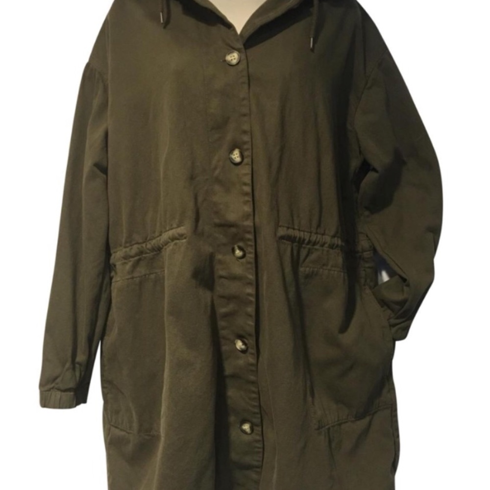 Topshop Military Jacket Olive Green US 8 Utility